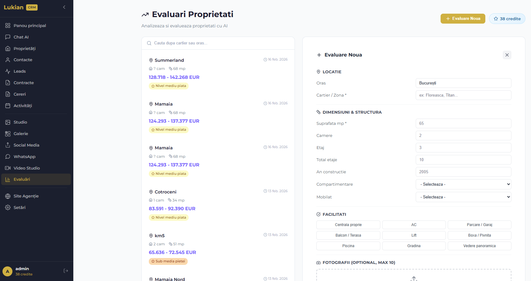 Evaluare nouă sau din portofoliu