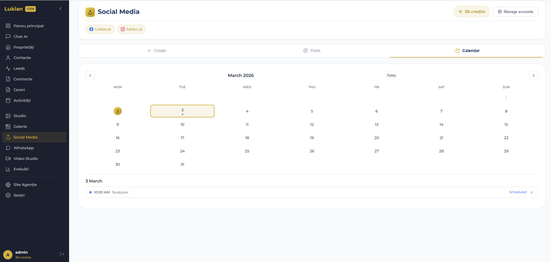 Calendar editorial cu programare